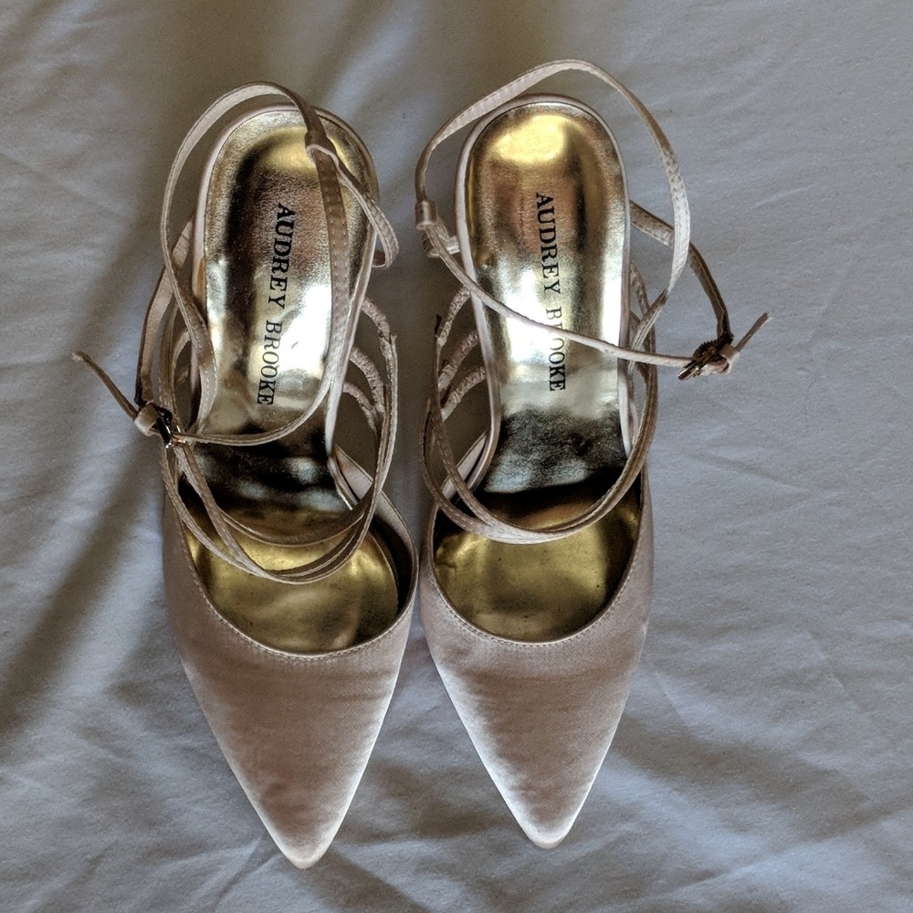 Audrey Brooke Satin Strappy Heels